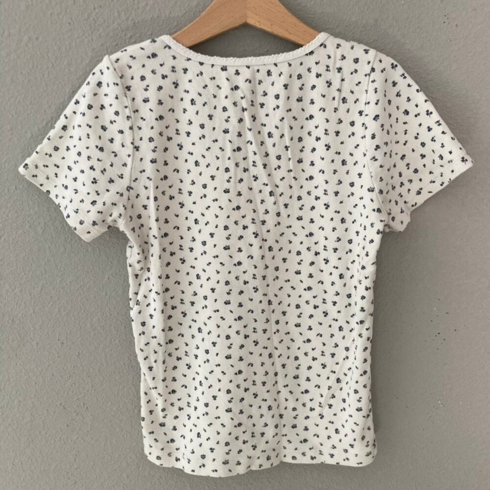 Brandy Melville Pointelle Knit Cottagecore Floral Matching Set Loungewear - Picture 3 of 10